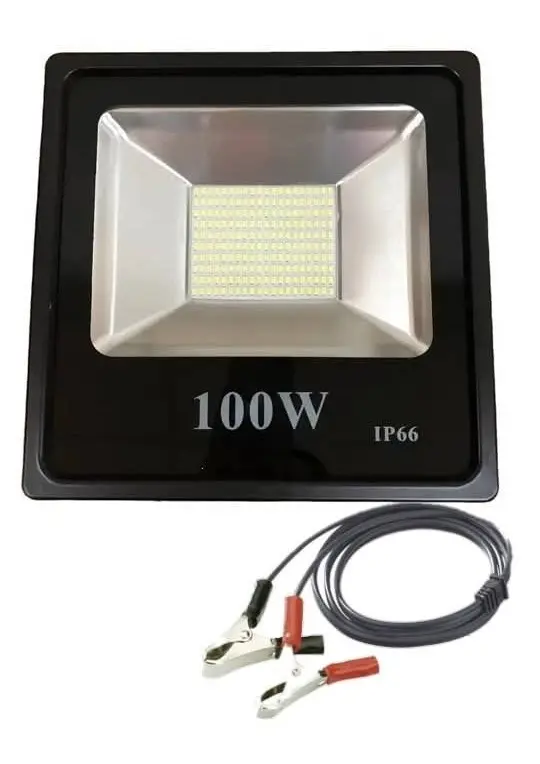 Projecteur led d'extérieur fin, conforme à la norme IP66, haut luminosité, 100w, dc 12 v
