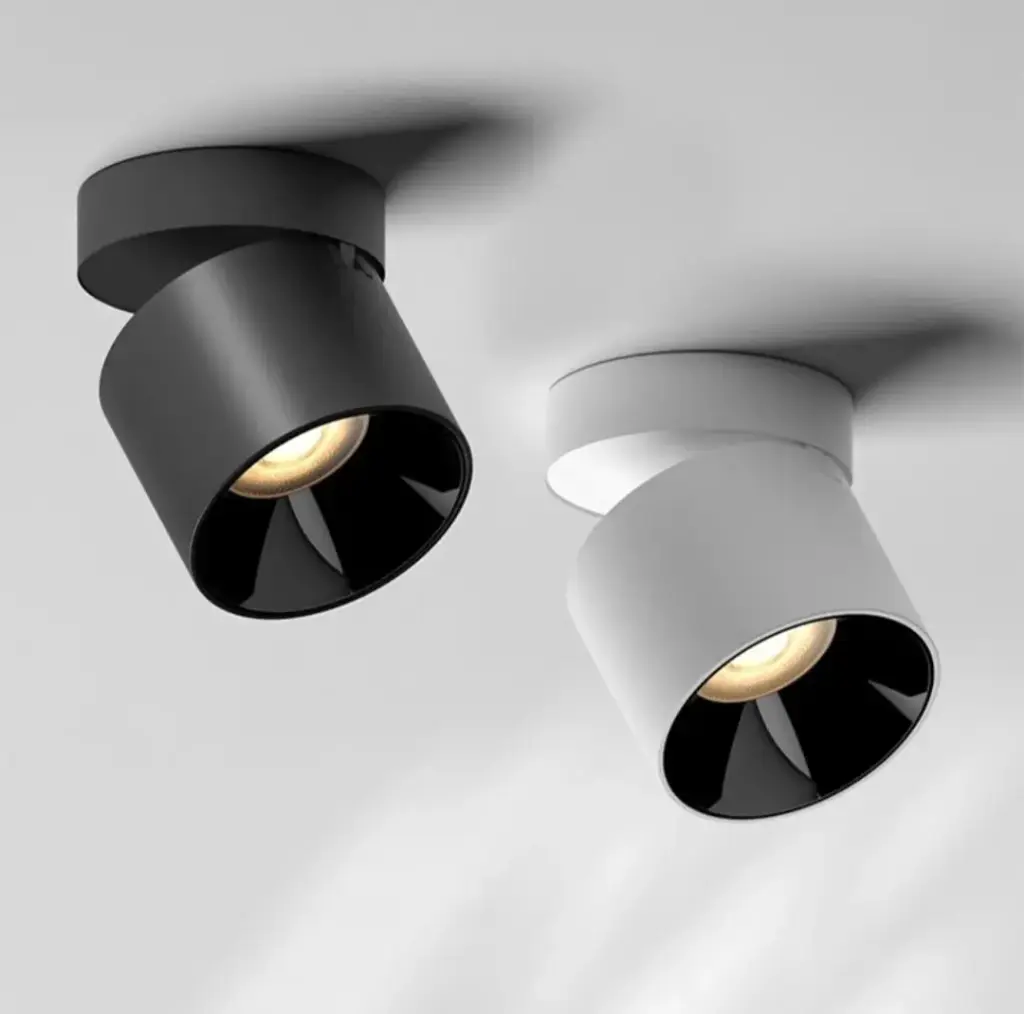 Spot led réglable  en aluminium pour plafond ou apparent 9w couleur lumiere 6500K  