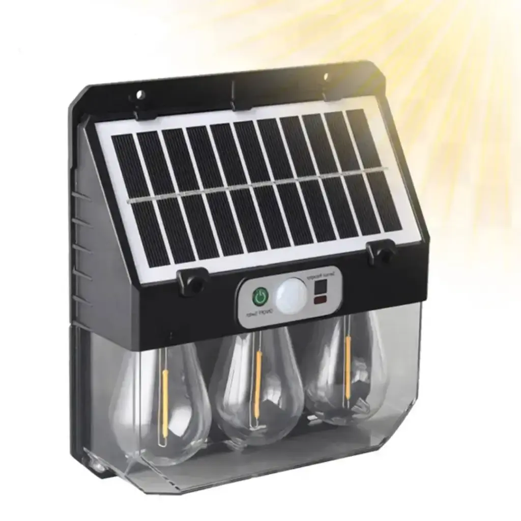 Applique murale solaire pour jardin 3 lampe IP65