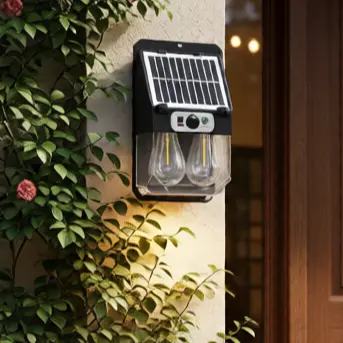 Applique murale solaire pour jardin 2 lampe  IP65