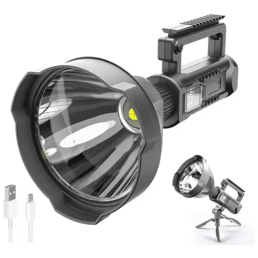 Lampe torche LED P50 super lumineuse, portable, rechargeable par USB, longue portée, pour le camping, la chasse et la sécurité,
